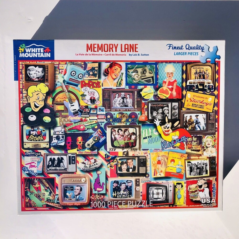 White Mountain 1000 Pieces MEMORY LANE by Lois B. Sutton, Finest Quality Puzzle
